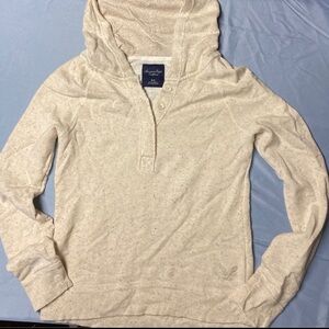 American Eagle Outfitters Light Beige Hooded Sweater
